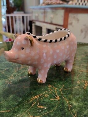 Mackenzie Childs Small Pig Planter